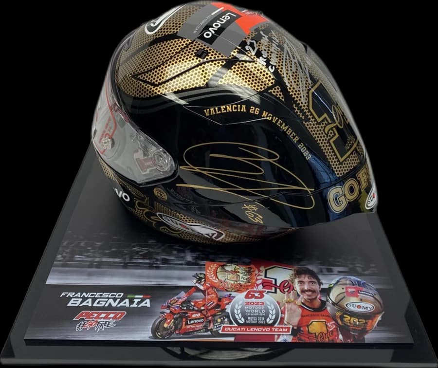 Pecco Bagnaia signed 2023 world champion helmet