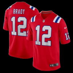 Brady Patriots red alternate jersey (Nike Game)