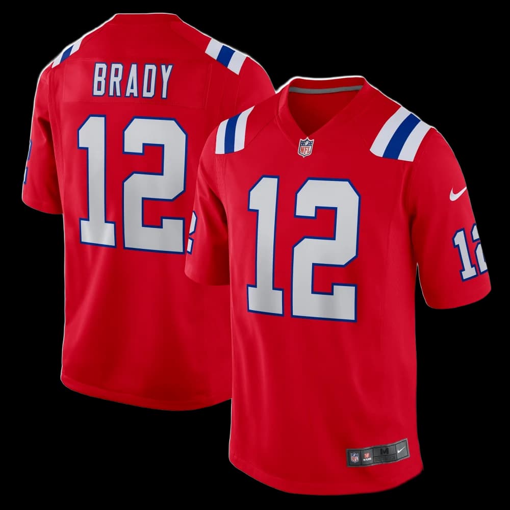 Brady Patriots red alternate jersey (Nike Game)