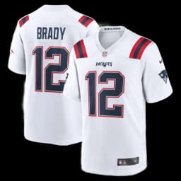 Brady Patriots white jersey (Nike Game)
