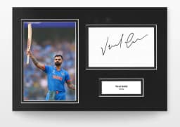 Virat Kohli signed 12x8 photo display