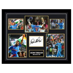 Sachin Tendulkar signed 16x12 photo display, framed