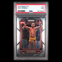 Alex Pereira 2023 Prizm rookie card #111, PSA 9