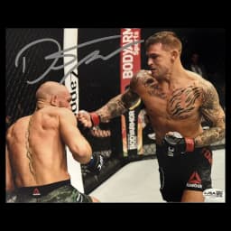 Dustin Poirier signed 8x10, the McGregor fight