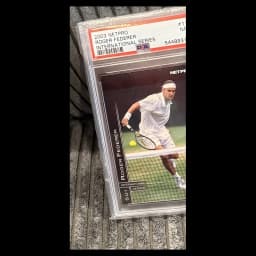 Roger Federer 2003 NetPro International rookie card #11, PSA 7