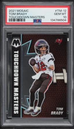 Tom Brady card, PSA 10 (2021 Panini Mosaic)