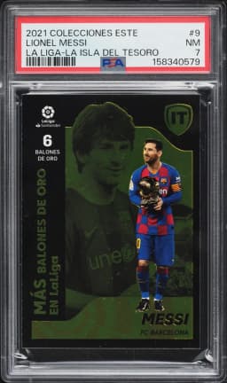 Lionel Messi card, PSA graded (7 to 9)