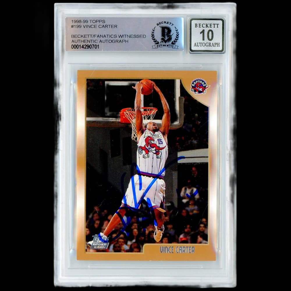 Vince Carter signed rookie card BGS 10