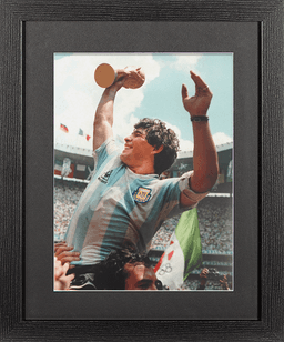 Maradona 1986 World Cup winner photo, framed