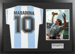 Maradona Argentina shirt in a tribute frame