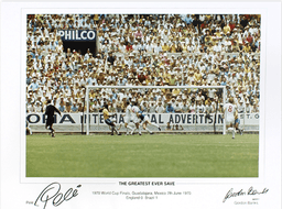 Pelé and Gordon Banks signed photo, the greatest save (Icons)