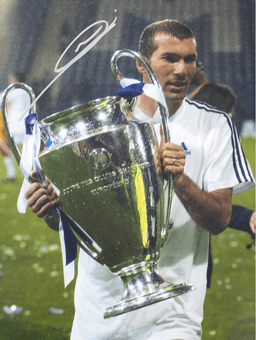 Zinedine Zidane signed Real Madrid photo, 2002 Champions League winner (Icons)