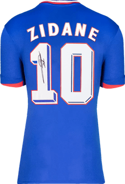 Zinedine Zidane signed France home shirt, back signed with his number (Icons)