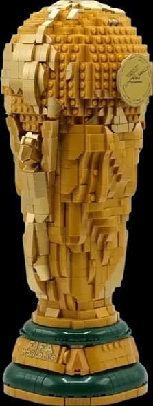 Lionel Messi signed LEGO FIFA World Cup official trophy