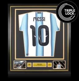 Messi signed Argentina 2026 World Cup shirt, framed (Icons)