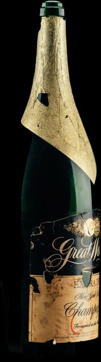 Gilles Villeneuve signed podium bottle