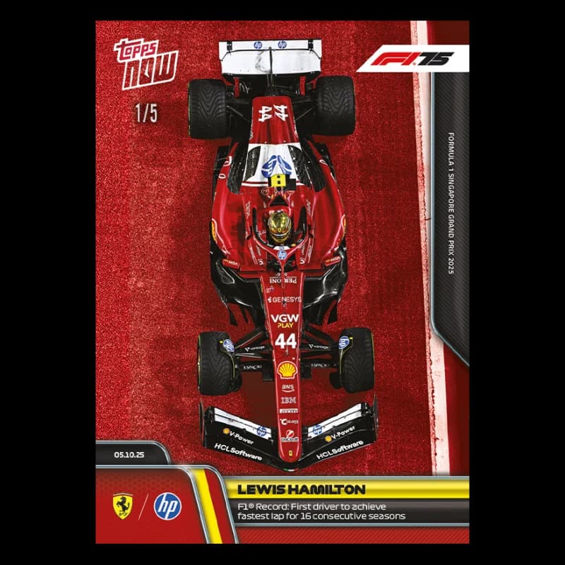 Lewis Hamilton Topps NOW 2025, numbered /5