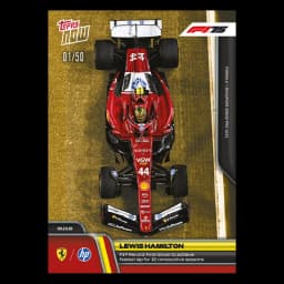 Lewis Hamilton Topps NOW 2025 Gold, numbered /50